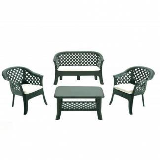 Baštenski set sto + 2 stolice + dvosed Veranda zeleni